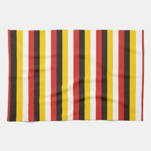 Egypt flag stripes country pattern symbol black re tea towel