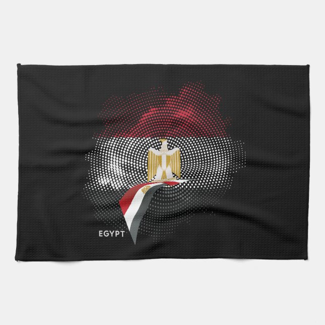 Egypt flag tea towel (Horizontal)