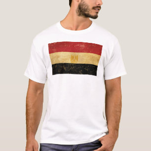 Egypt Flag Vintage Grunge Men's White T-Shirt
