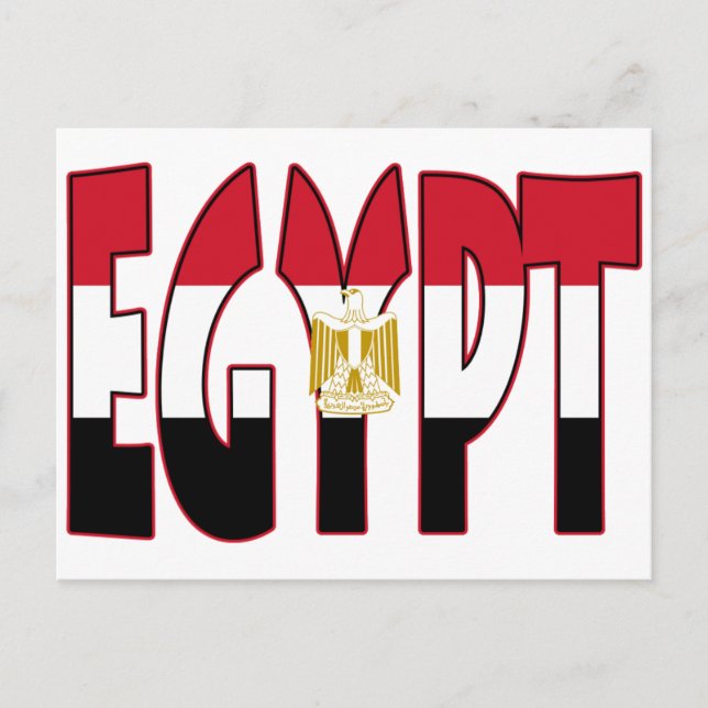 Egypt Flag/Word Postcard (Front)