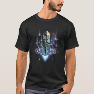 Egypt Futuristic Egyptian Obelisk Floating In Spac T-Shirt
