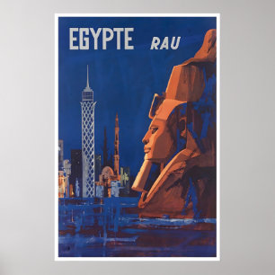 Egypt Gift RAU Travel Poster Egyptian Art Print