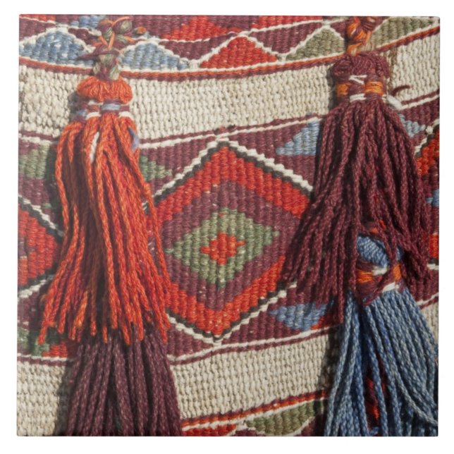 Egypt, Giza. Camel blanket at the Pyramids of Ceramic Tile (Front)