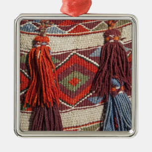 Egypt, Giza. Camel blanket at the Pyramids of Metal Ornament