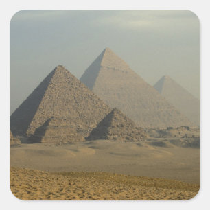 Egypt, Giza, Giza Pyramids Complex, Giza Plateau Square Sticker