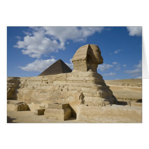 Egypt, Giza. The great Sphynx rises above the 2