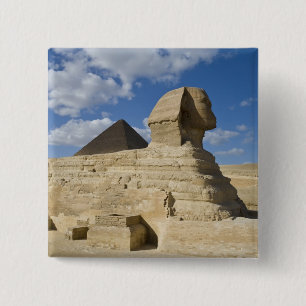 Egypt, Giza. The great Sphynx rises above the 2 15 Cm Square Badge