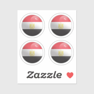 Egypt Glossy Circle Flag 