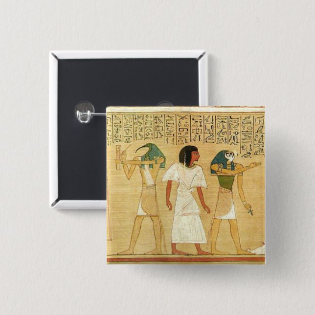 Egypt-Hieroglyphs Button (Front & Back)