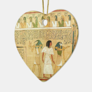 Egypt-Hieroglyphs Ceramic Ornament