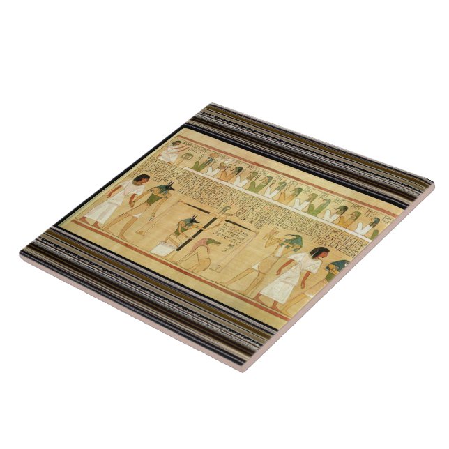 Egypt-Hieroglyphs Ceramic Tile (Side)