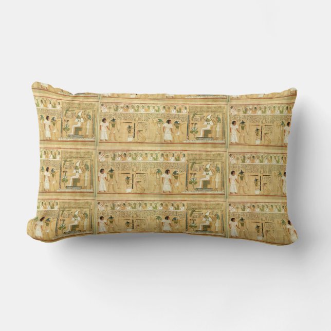 Egypt-Hieroglyphs Lumbar Pillow (Front)