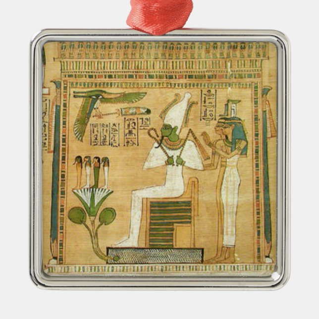 Egypt-Hieroglyphs Metal Ornament (Front)