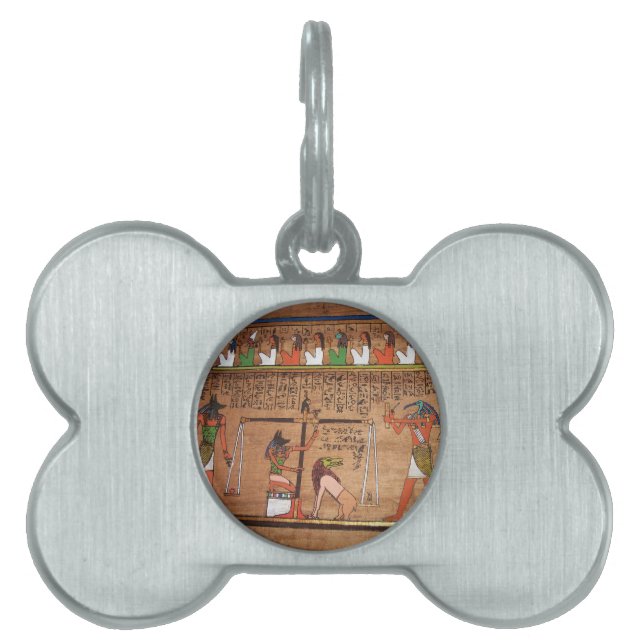 Egypt-Hieroglyphs Pet ID Tag (Front)