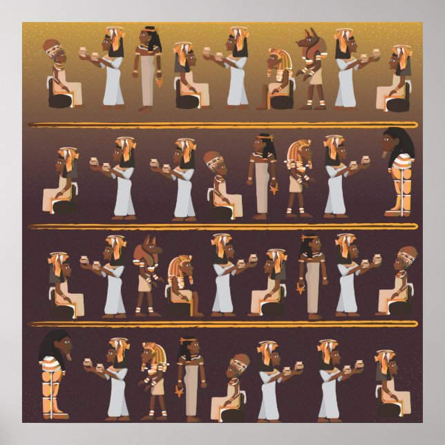 Egypt Hieroglyphs Poster (Front)