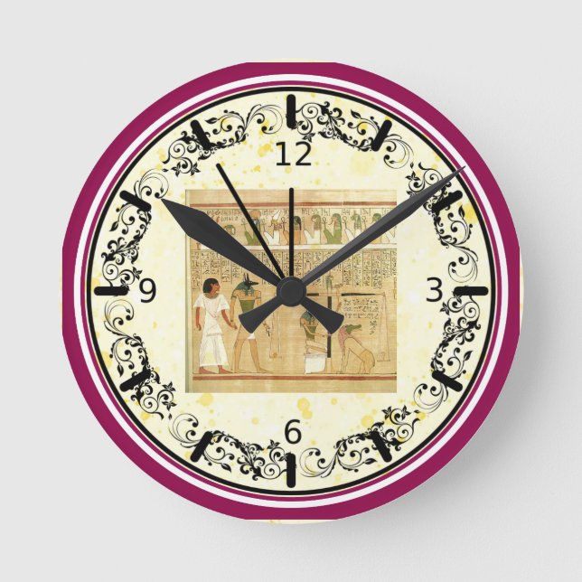 Egypt-Hieroglyphs Wall Clock (Front)