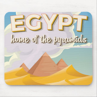 Egypt - Home of the Pyramids travel poster print Mouse Pad