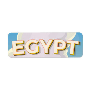 Egypt - Home of the Pyramids travel poster print Return Address Label