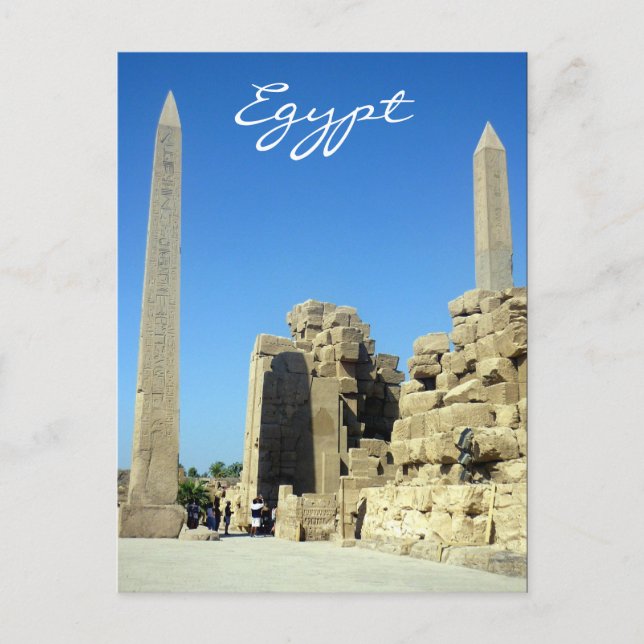 egypt karnak obelisks postcard (Front)