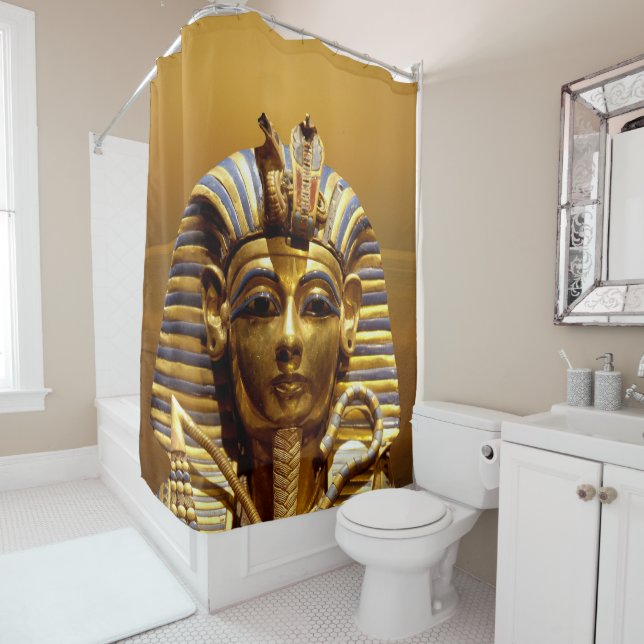 Egypt King Tut Shower Curtain (In Situ)