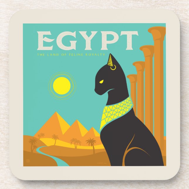 Egypt | Land of  Feline Royalty Coaster (Front)