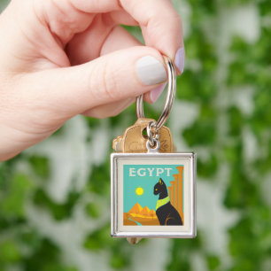 Egypt   Land of  Feline Royalty Key Ring