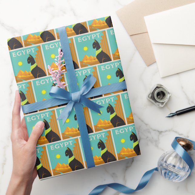 Egypt | Land of  Feline Royalty Wrapping Paper (Gifting)