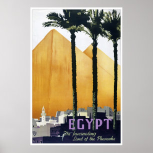 Egypt Land of the Pharaohs Vintage 1937 Poster