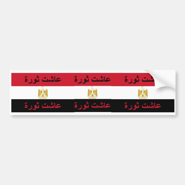 Egypt "Long Live the Revolution" Bumper Sticker (Front)