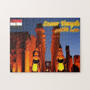 Egypt - Luxor Temple By Night - Jigsaw Puzzle