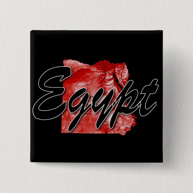 Egypt map 15 cm square badge (Front)