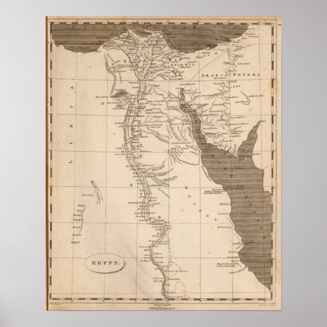 Egypt Map by Arrowsmith Poster (Front)