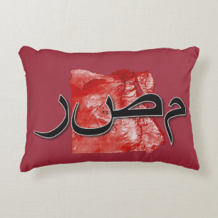 Egypt map decorative cushion