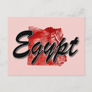 Egypt map postcard