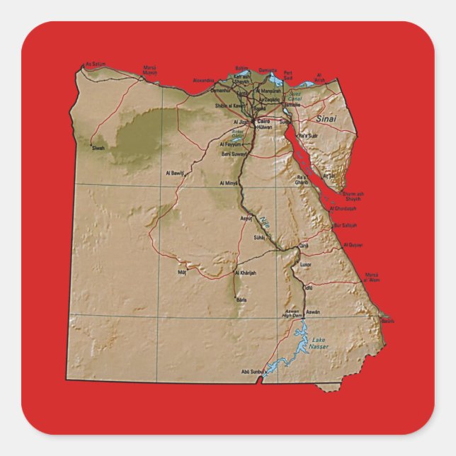 Egypt Map Sticker (Front)