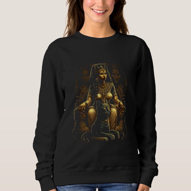 Egypt Mythology Ancient Egypt Cleopatra Queen Egyp Sweatshirt (Front)
