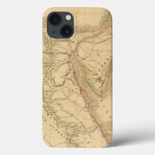 Egypt, Palestine and Arabia Map Case-Mate iPhone Case (Back)