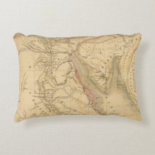 Egypt, Palestine and Arabia Map Decorative Cushion
