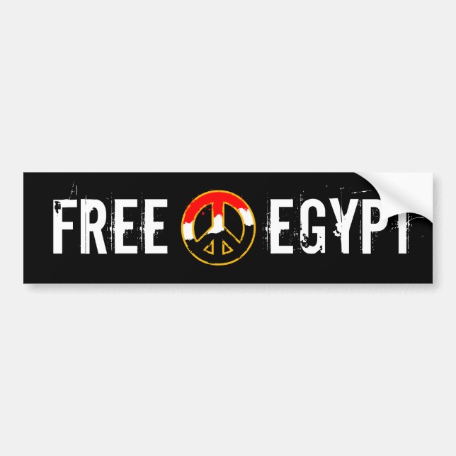EGYPT PEACE BUMPER STICKER (Front)