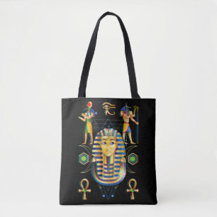 Egypt Pharaoh Tutankhamun King Tut Horus Eye Ankh Tote Bag