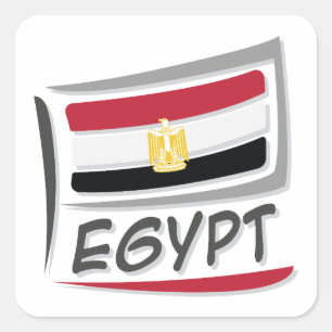 Egypt Pride X Flag Square Sticker