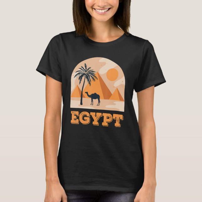 Egypt Pyramids Camel Desert Animal Camel T-Shirt (Front)