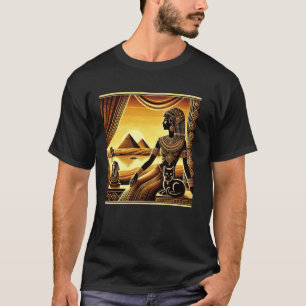 Egypt Queen Balcony Cat Nile Sunset Poster Design T-Shirt