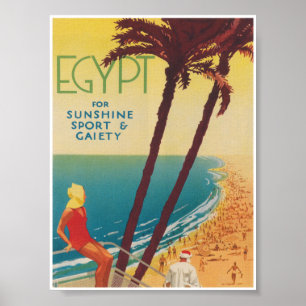 Egypt Retro Vintage Travel Poster