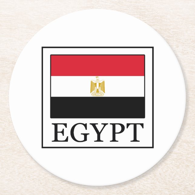 Egypt Round Paper Coaster (Front)
