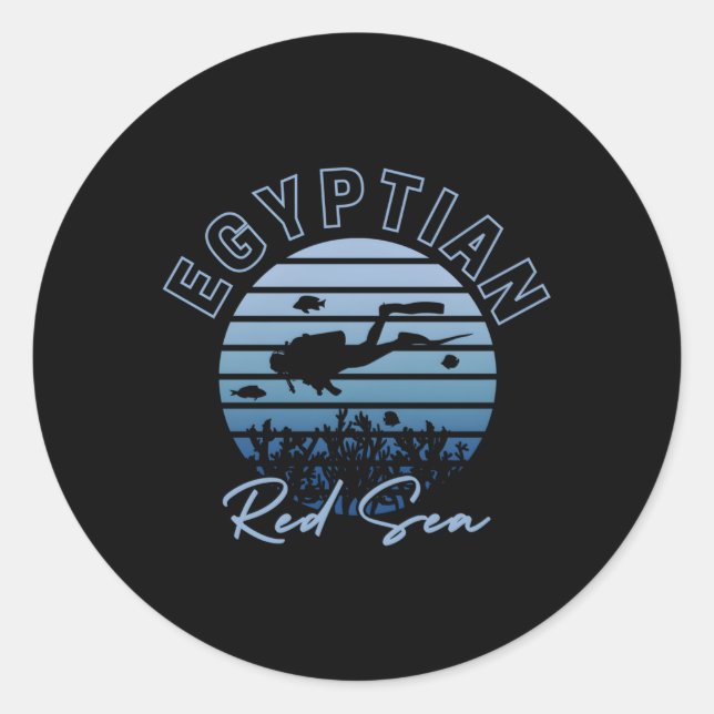 Egypt Scuba Diving In The Red Sea Classic Round Sticker (Front)