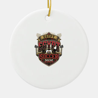 Egypt Soccer 2026 Soccer Bold Country Typography G Ceramic Ornament