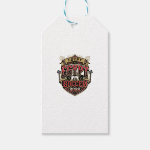 Egypt Soccer 2026 Soccer Bold Country Typography G Gift Tags