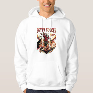 Egypt Soccer Skeleton Striker Nations Premium Spor Hoodie