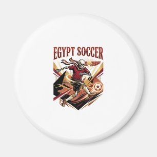Egypt Soccer Skeleton Striker Nations Premium Spor Magnet